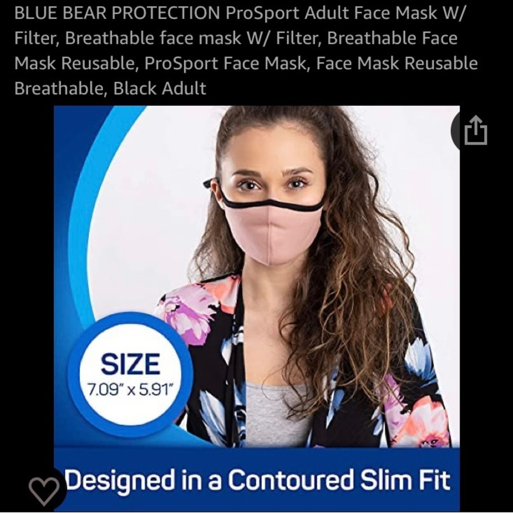 NWT Blue Bear Nanotec Filter Mask Model-C